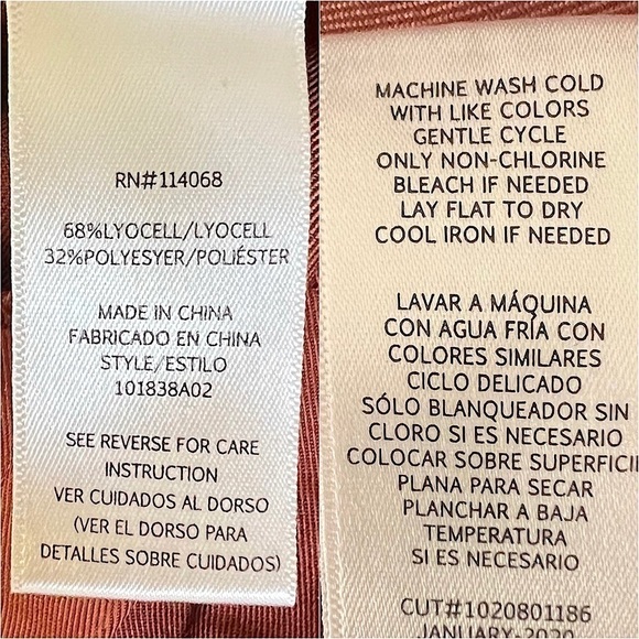 SWEET BABY JAMIE High Rise Rust Flowy Wide Leg Pleated Paperbag Waist Trousers 4 - Picture 7 of 8